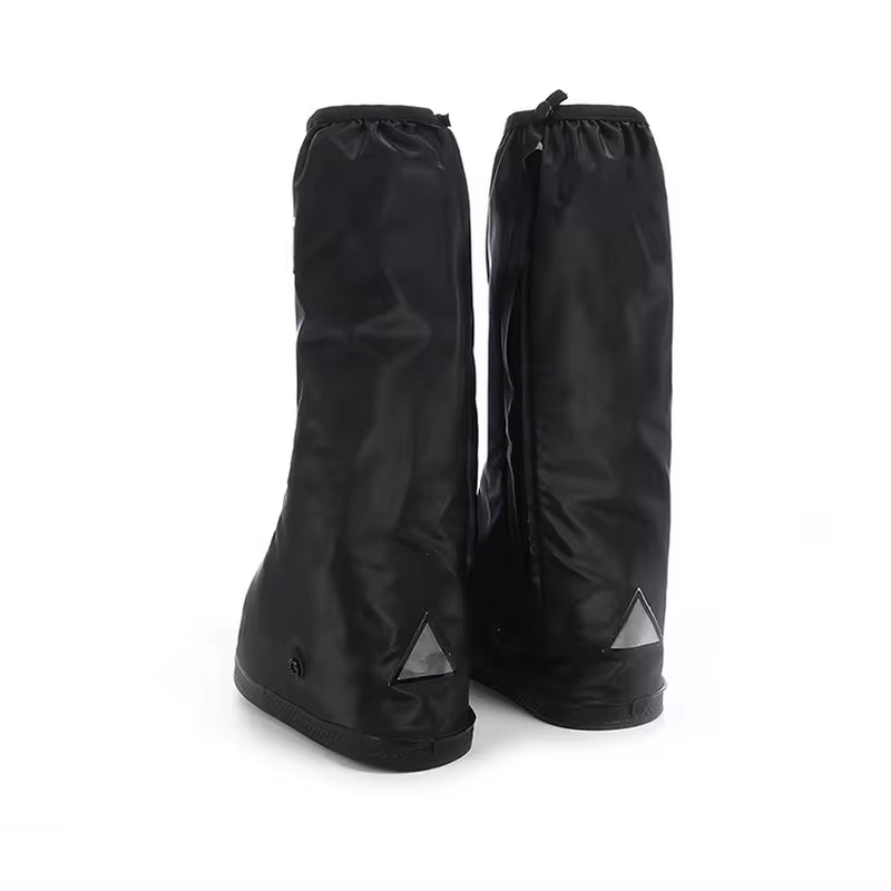 Wholesale PVC Long Antislip Outdoor Rain Cover Flat Slip-Resistant Overshoes Reusable Waterproof Rain Boot Cover with Reflector